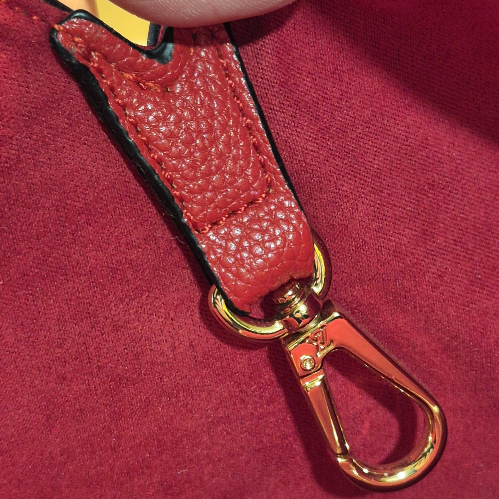 Louis Vuitton Red and Monogram Leather Purse - Picture 8 of 16
